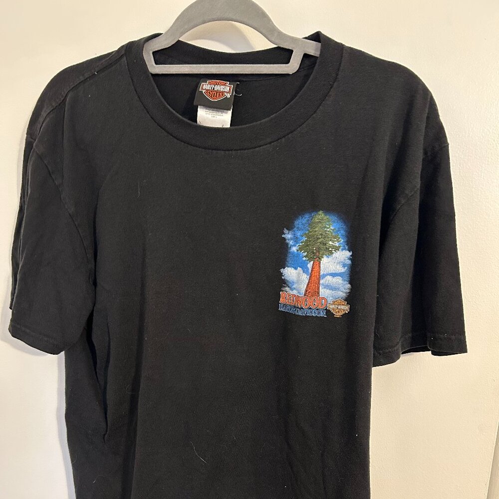 Redwood CA  Harley Davidson Large Vintage T Shirt = Great Condition - Picture 2 of 4